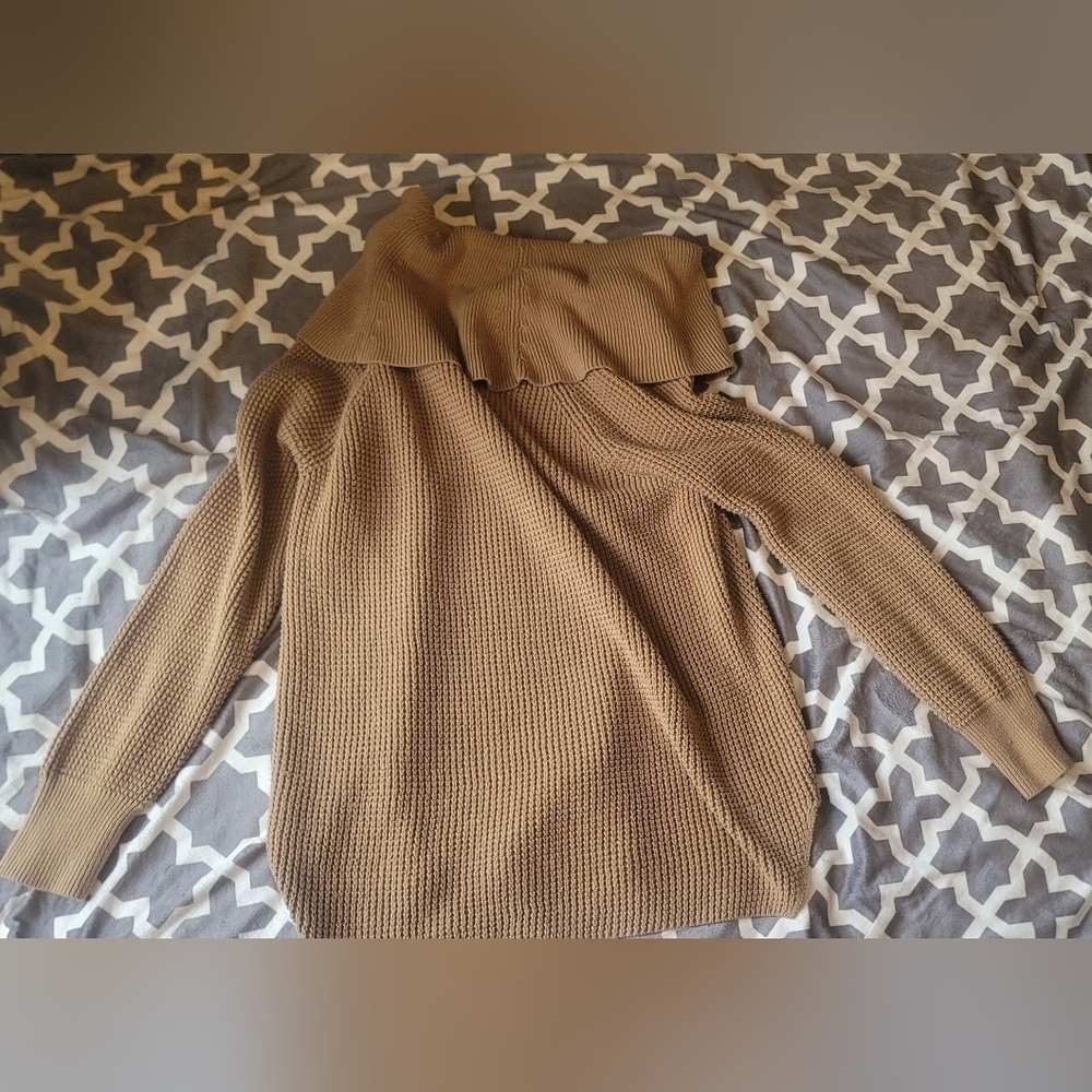 Michael Kors Cowl Neck Waffle Knit Sweater - Size Small - Picture 7 of 11